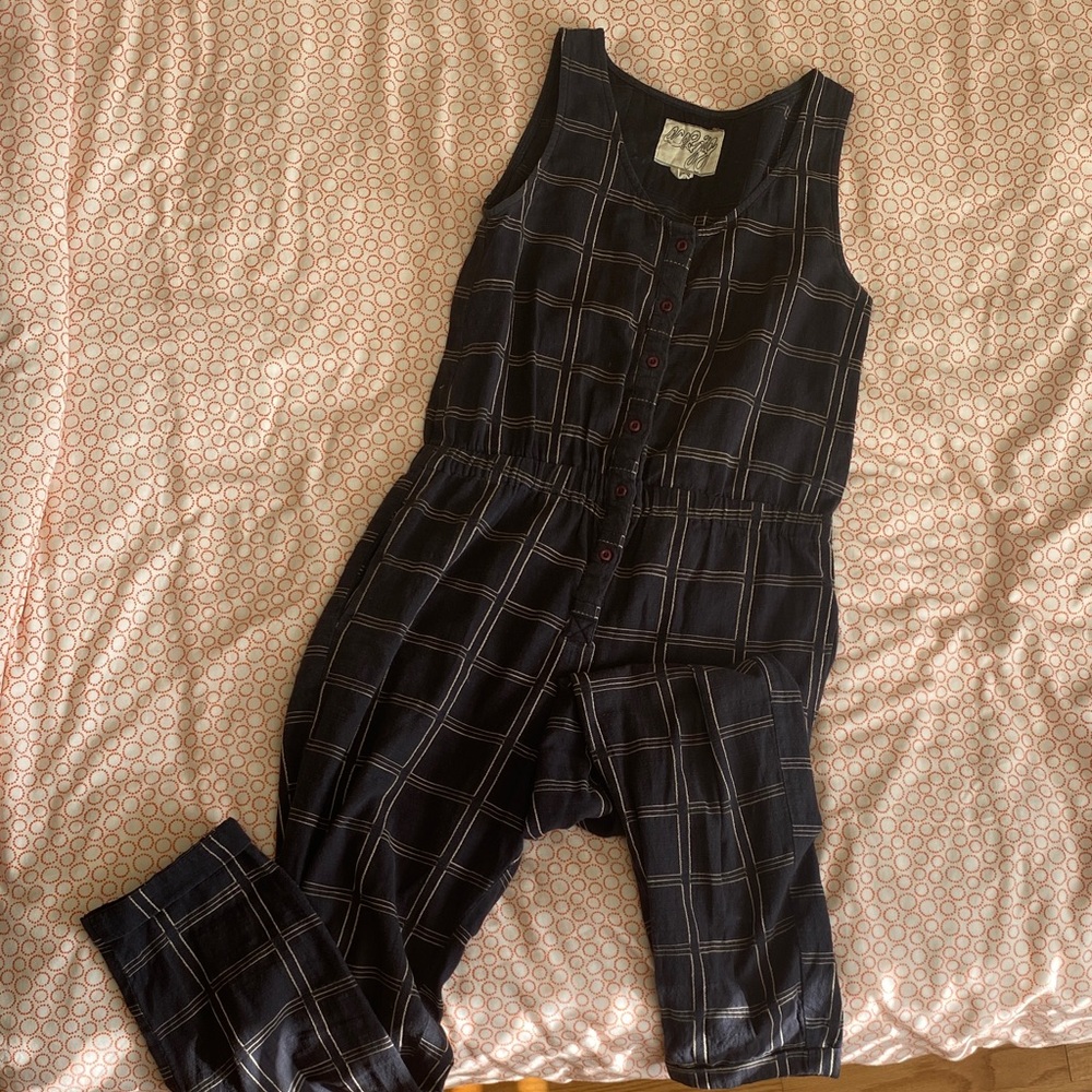 Ace & Jig Black Checkered Jumpsuit